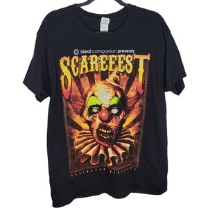 Scarefest Lexington Kentucky Halloween Paranormal Horror Clown T-Shirt in Black